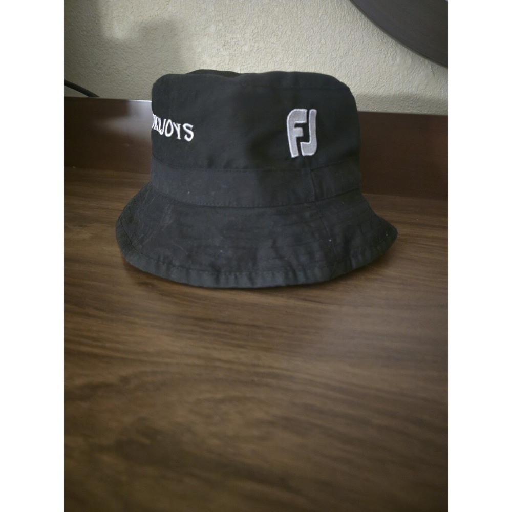 FootJoy Dryjoys Bucket Hat Men's Large Black Vintage Golf Cap FJ